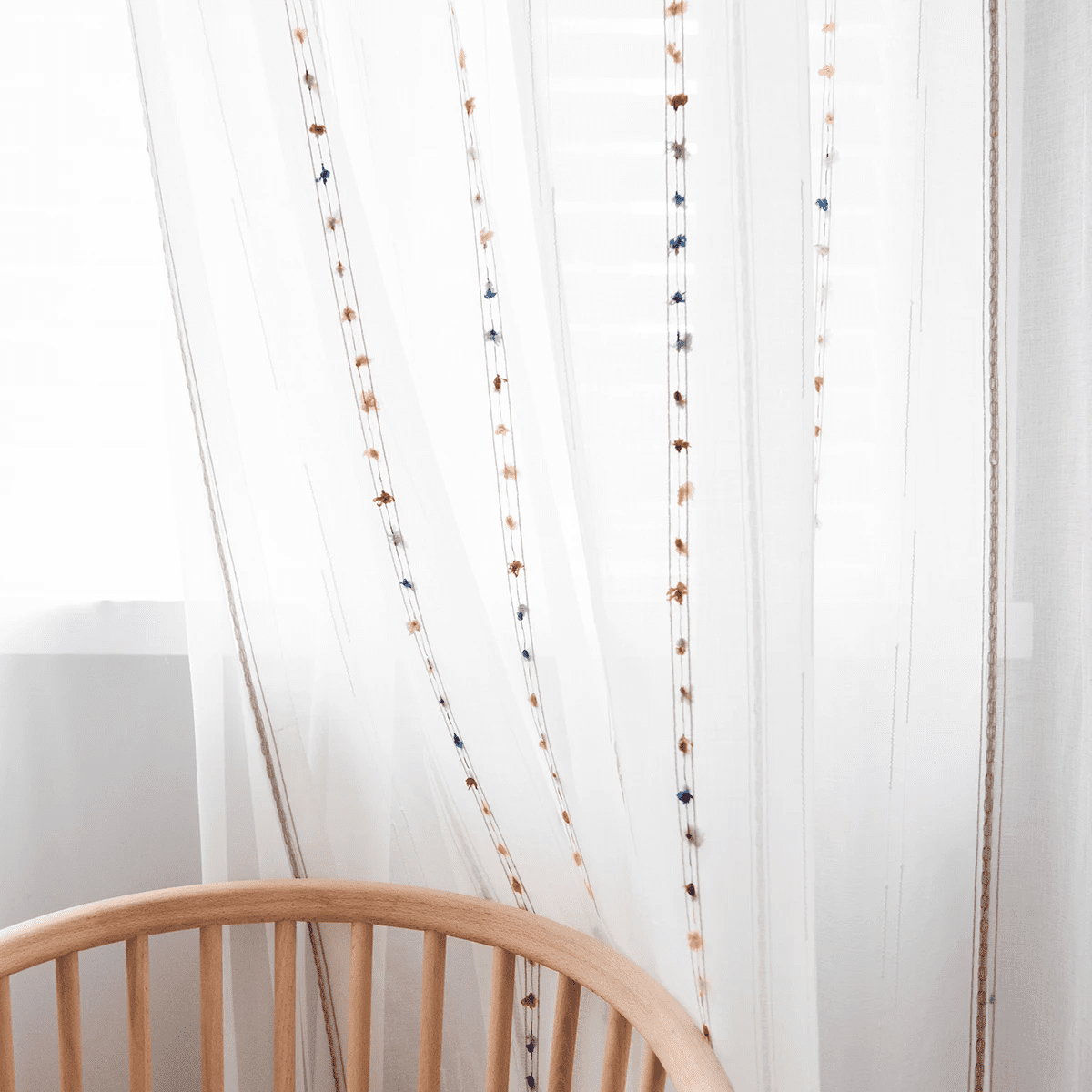 Beautiful White Voile Curtains | Embroidered curtains | Edit Home