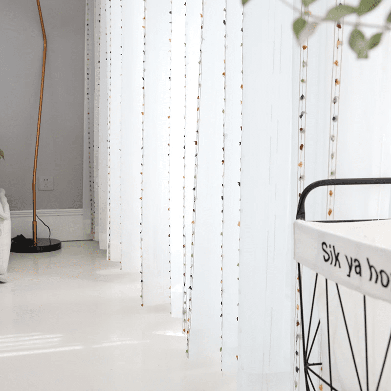 Beautiful White Voile Curtains | Embroidered curtains - Image 13