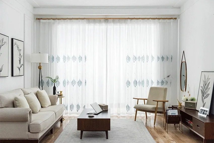 Blue-Curtains-Floral, Embroidered-Curtains, Edit-Home-Curtains