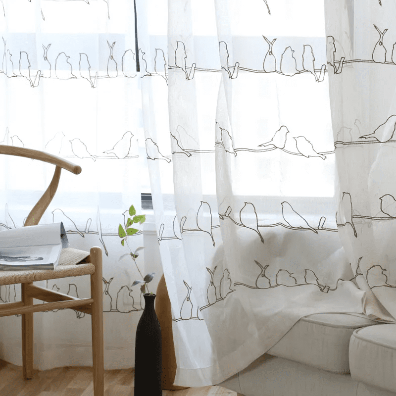 bird-print-curtains-uk,sheer-curtains