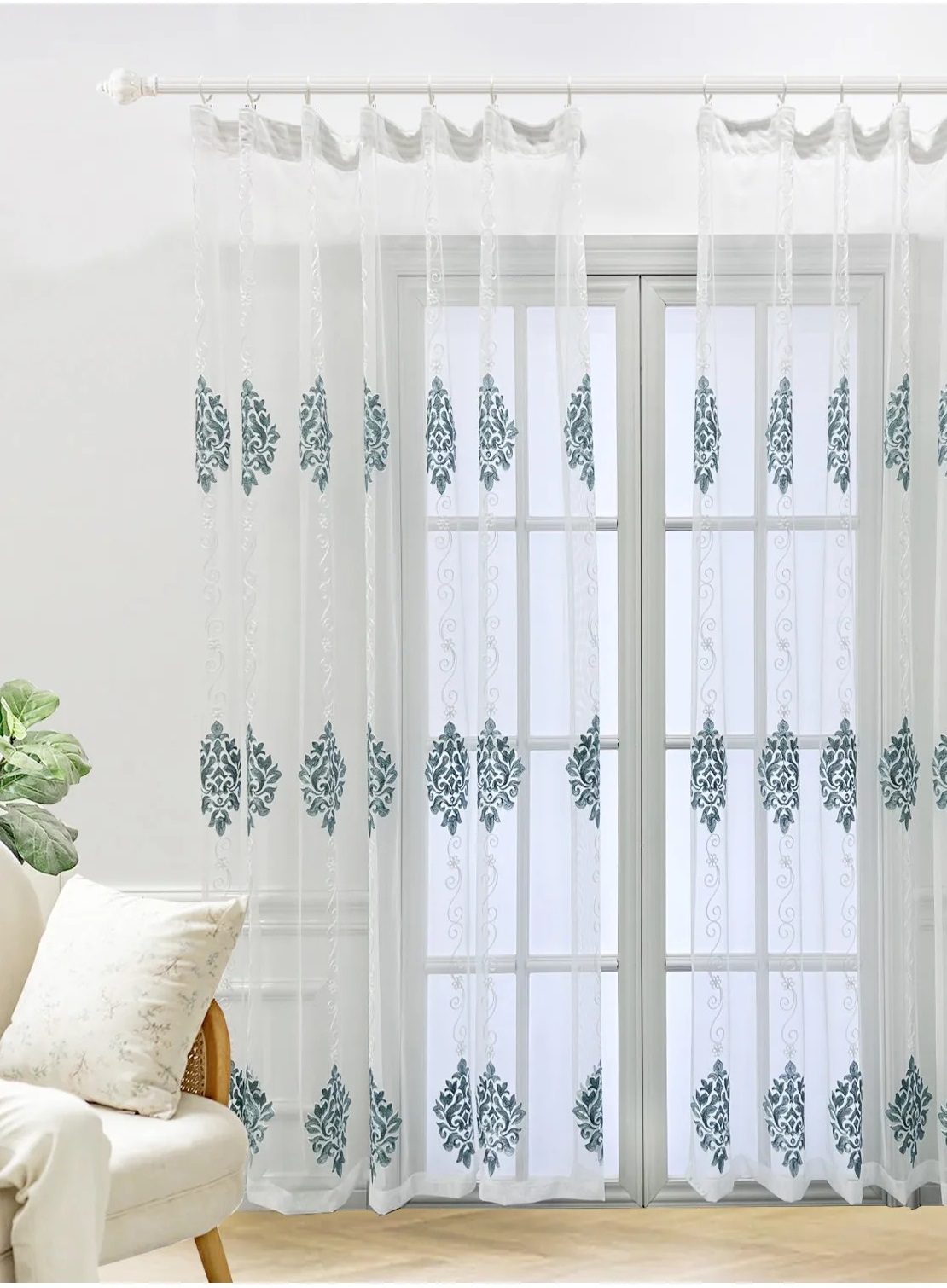 Blue-Curtains-Floral, Embroidered-Curtains, Edit-Home-Curtains
