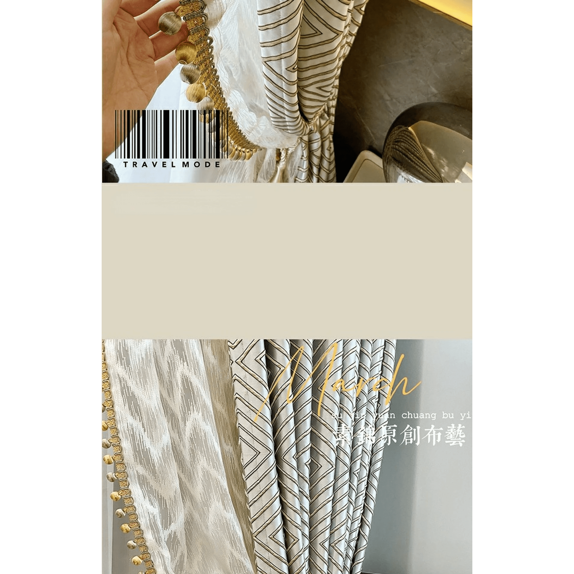 Best Self Print Plain White Curtains | Voile Curtains - Image 11