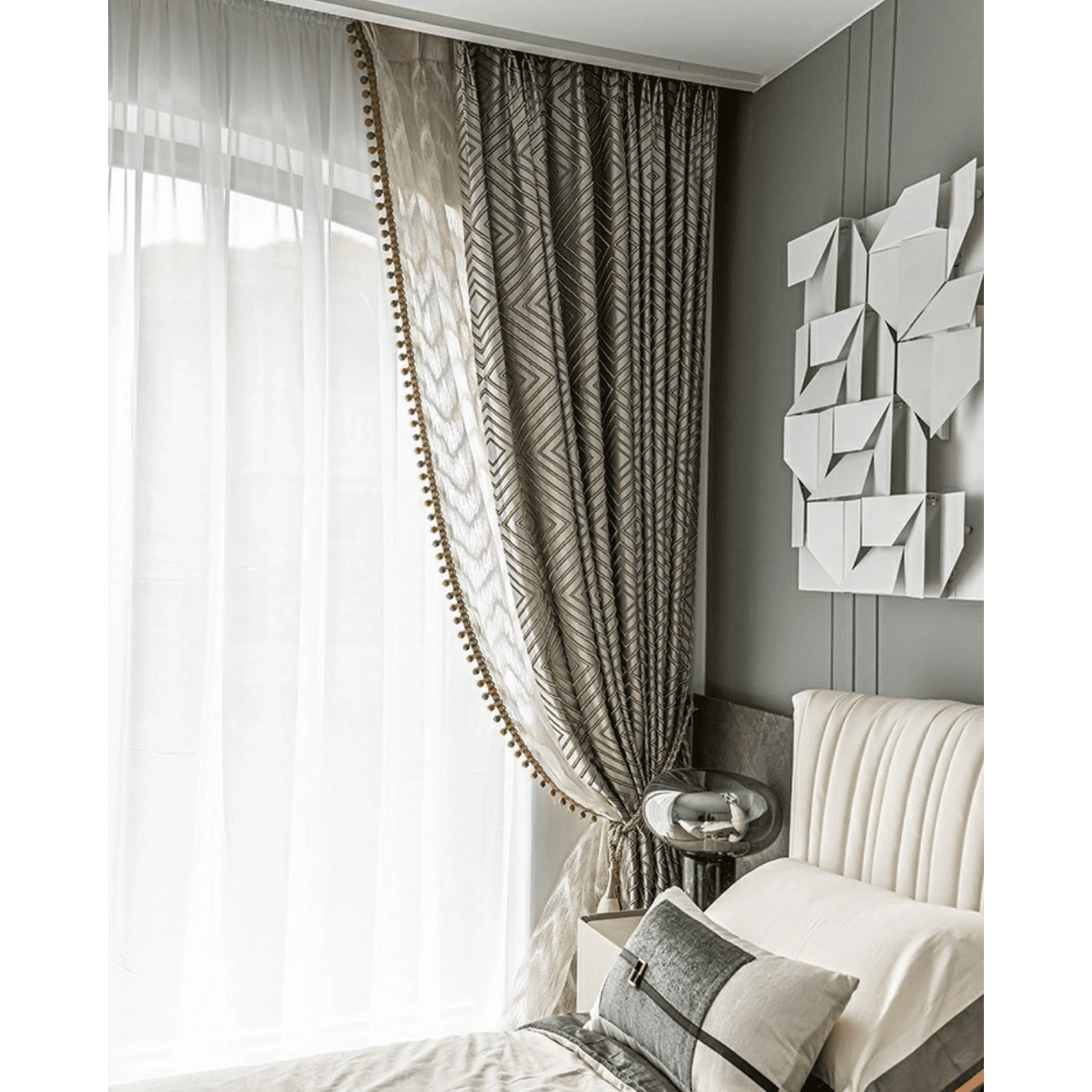Best Self Print Plain White Curtains | Voile Curtains - Image 14