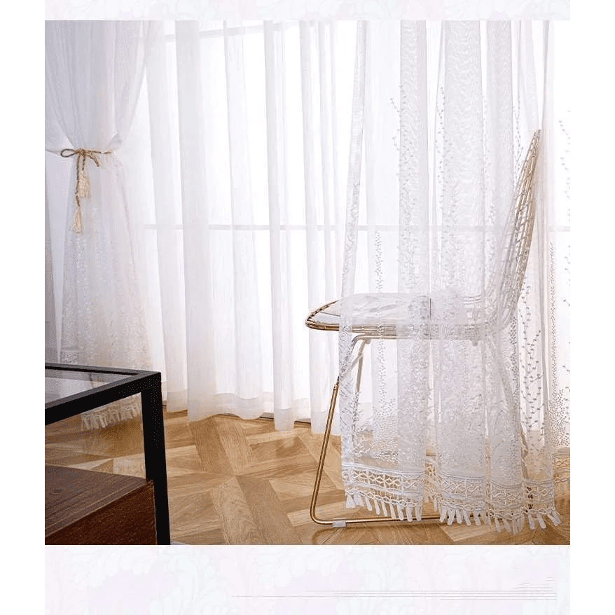 Perfect Embroidered Grey Net Curtains | Edit Home UK - Image 18