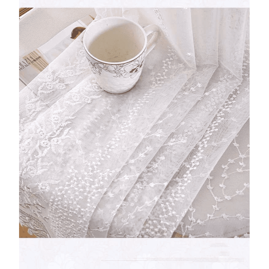 Perfect Embroidered Grey Net Curtains | Edit Home UK - Image 17