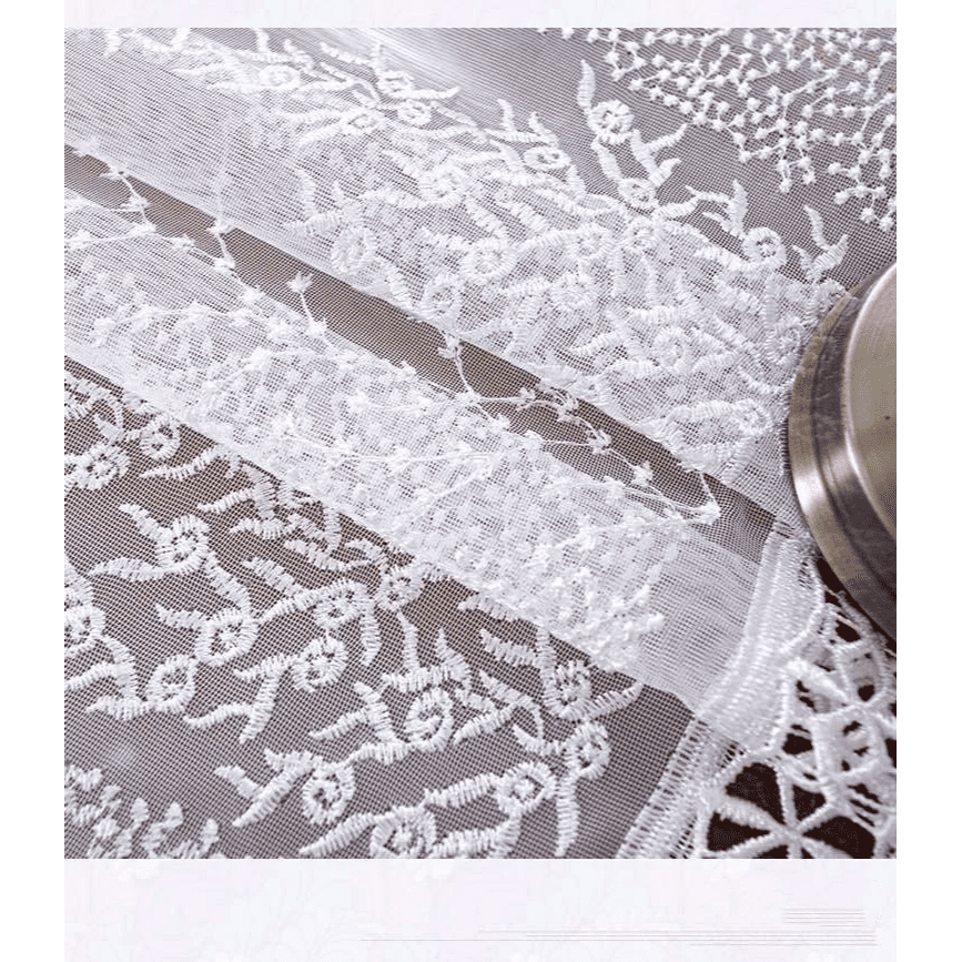Perfect Embroidered White Net Curtain | Edit Home UK - Image 13