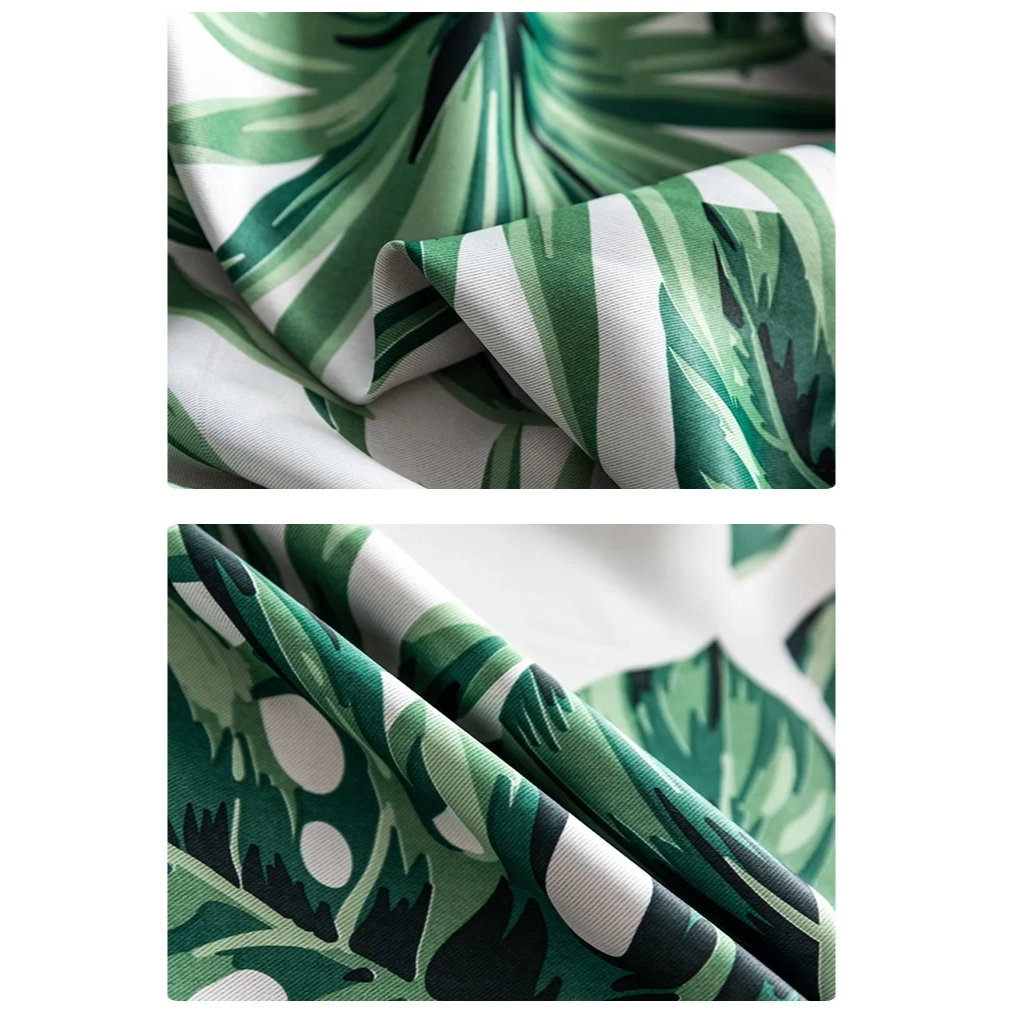 Luxury Leaf Print Blackout Curtains | Edit Home - Image 9