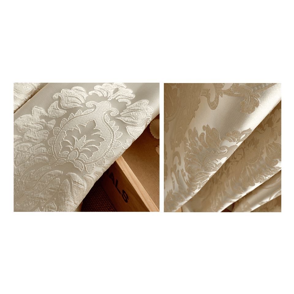 Luxury Coffee Jacquard Goldish Curtains | Edit Home Curtains - Image 23