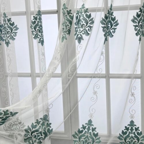 Blue-Curtains-Floral, Embroidered-Curtains, Edit-Home-Curtains