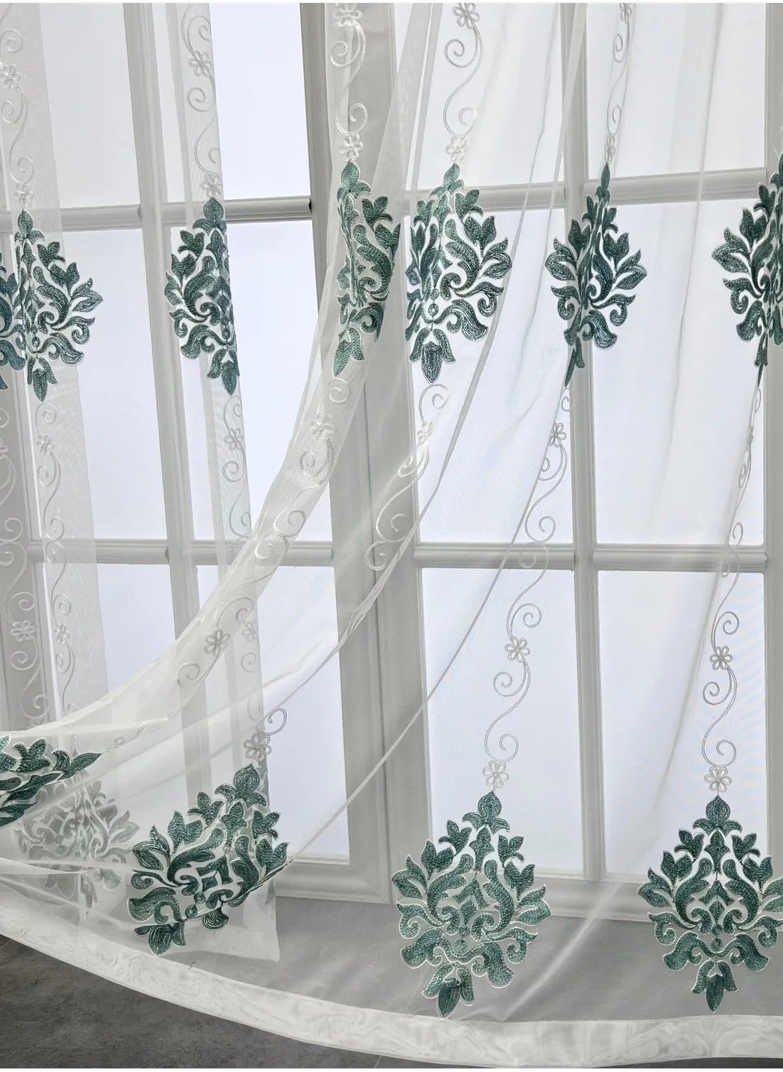 Blue-Curtains-Floral, Embroidered-Curtains, Edit-Home-Curtains
