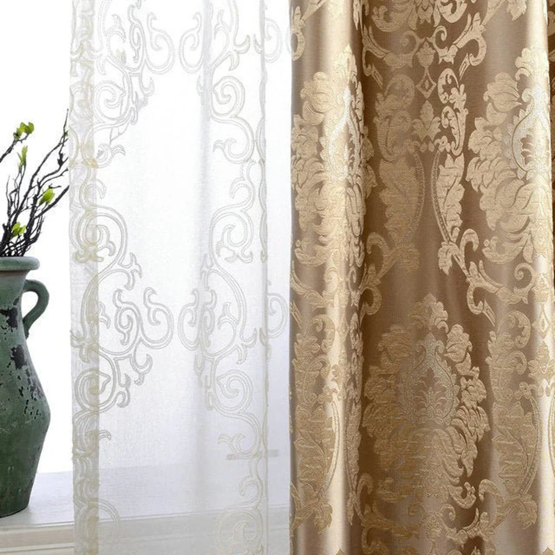 goldish-curtains,golden-curtains