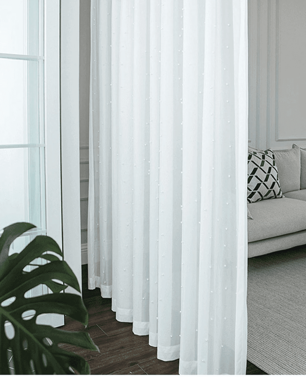 sheer-curtains, white-curtains, pearl-curtains,