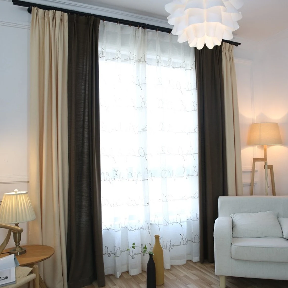 Beautiful Bird Print Curtains UK | Sheer Curtains - Image 2