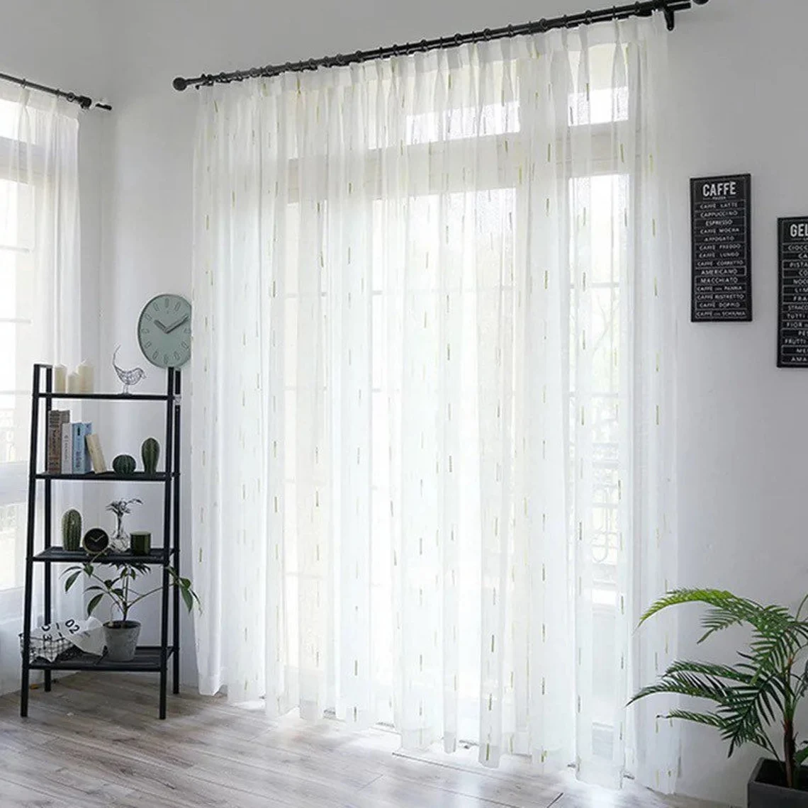 Best White Embroidered Curtains | Edit Home Voile Curtains - Image 5