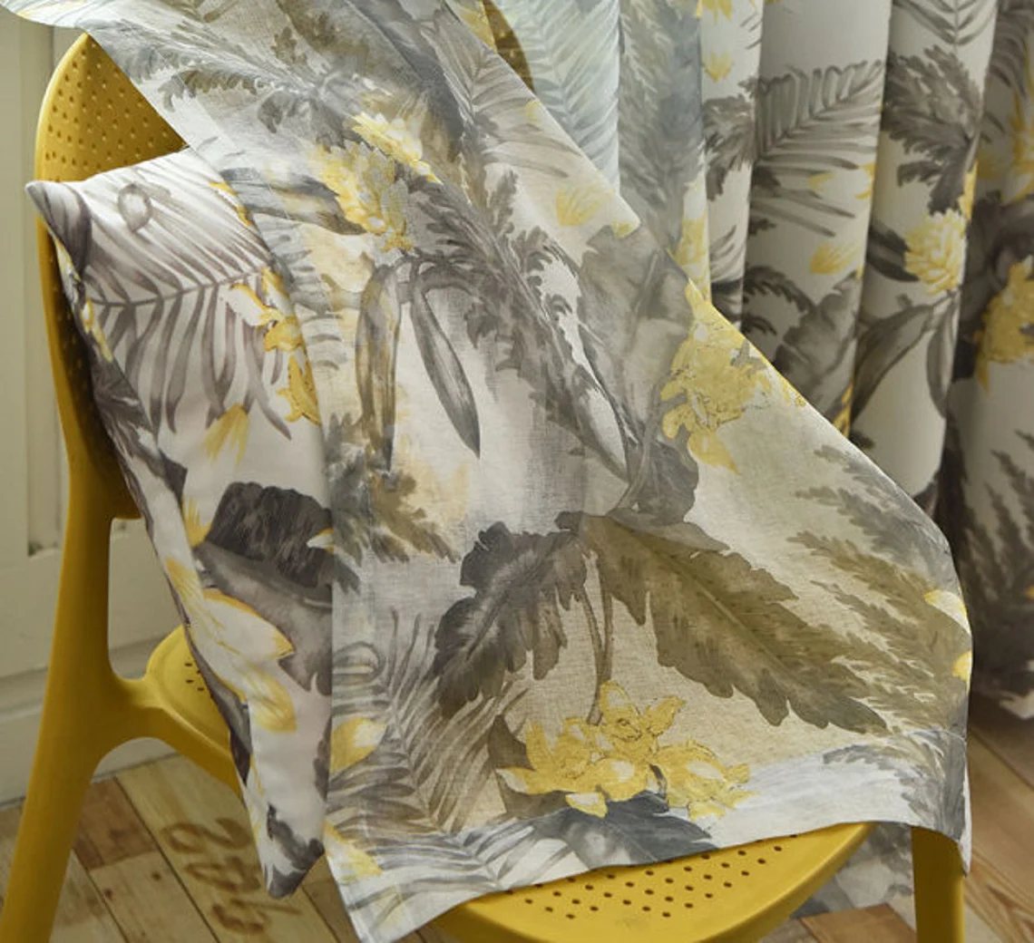 Leaf-Print-Curtains