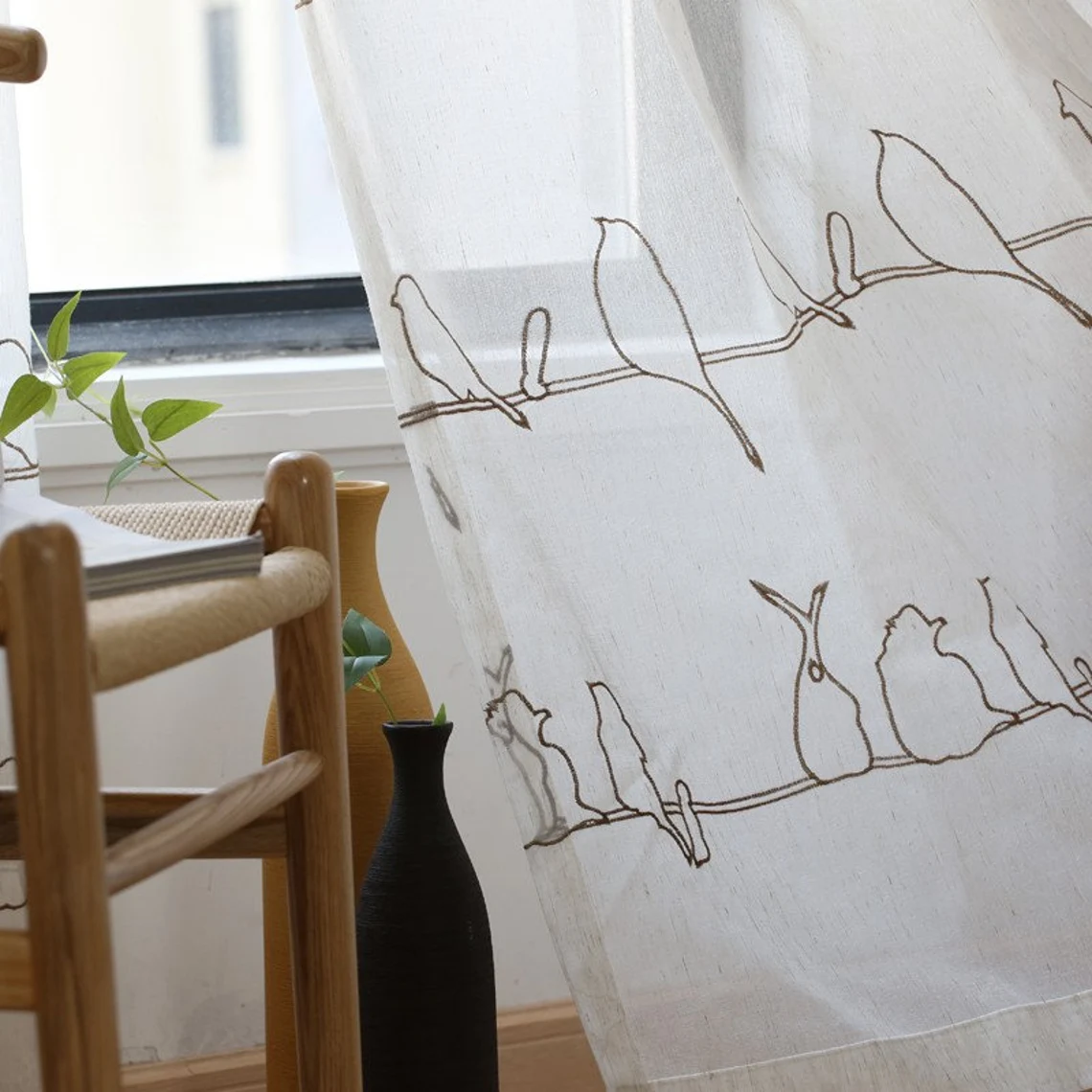 bird-print-curtains-uk,sheer-curtains