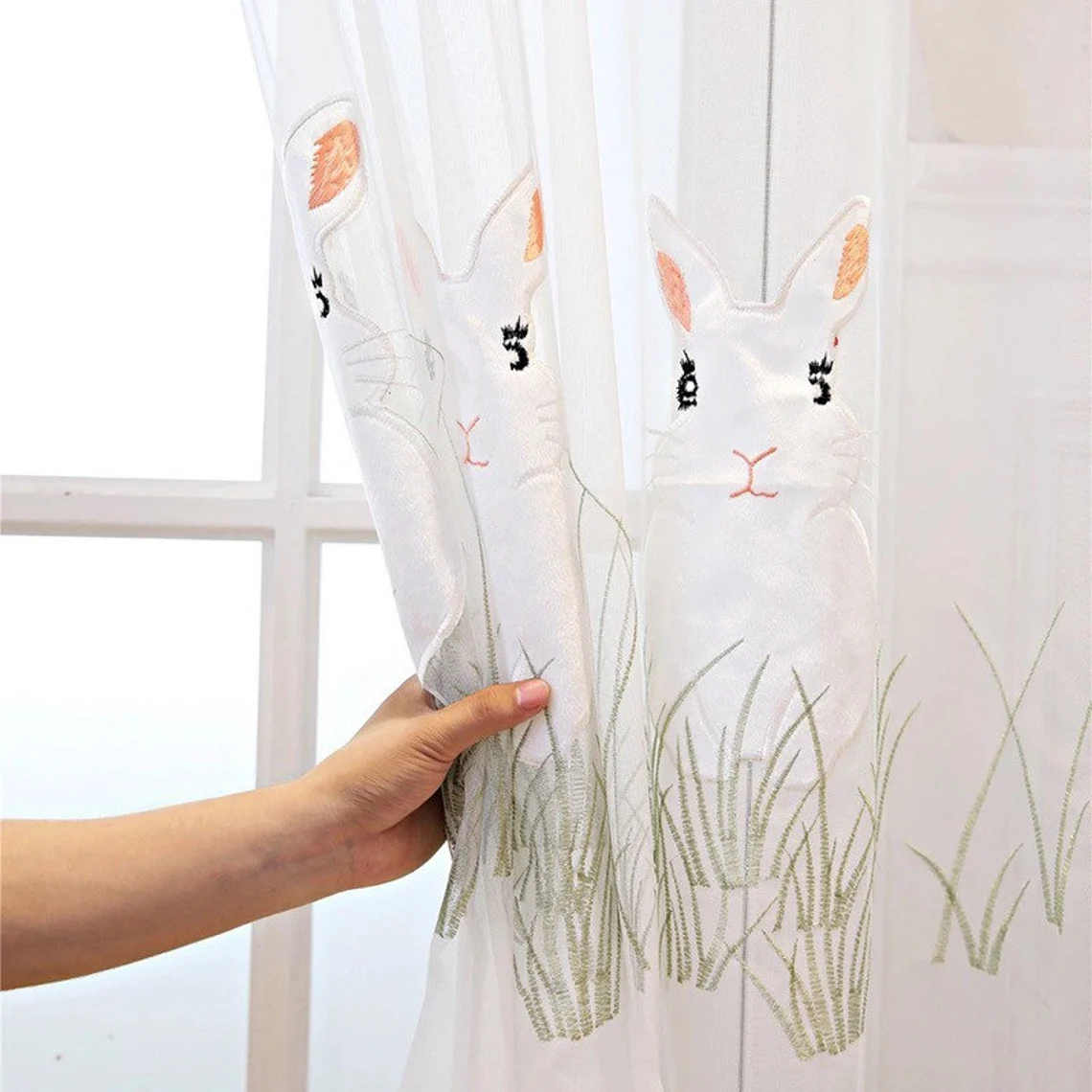 rabbit-embroidered-kids-curtains,voile-curtains