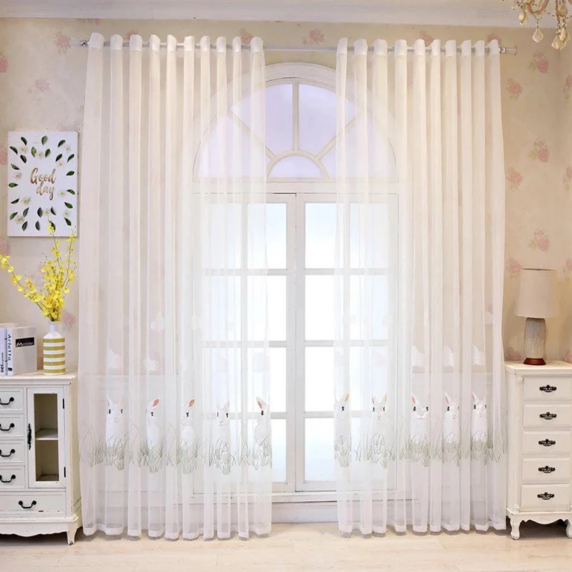 rabbit-embroidered-kids-curtains,voile-curtains