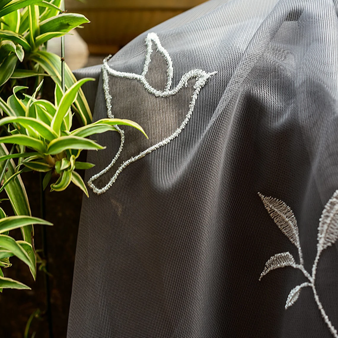 birds-embroidered-grey-curtains,voile-curtains