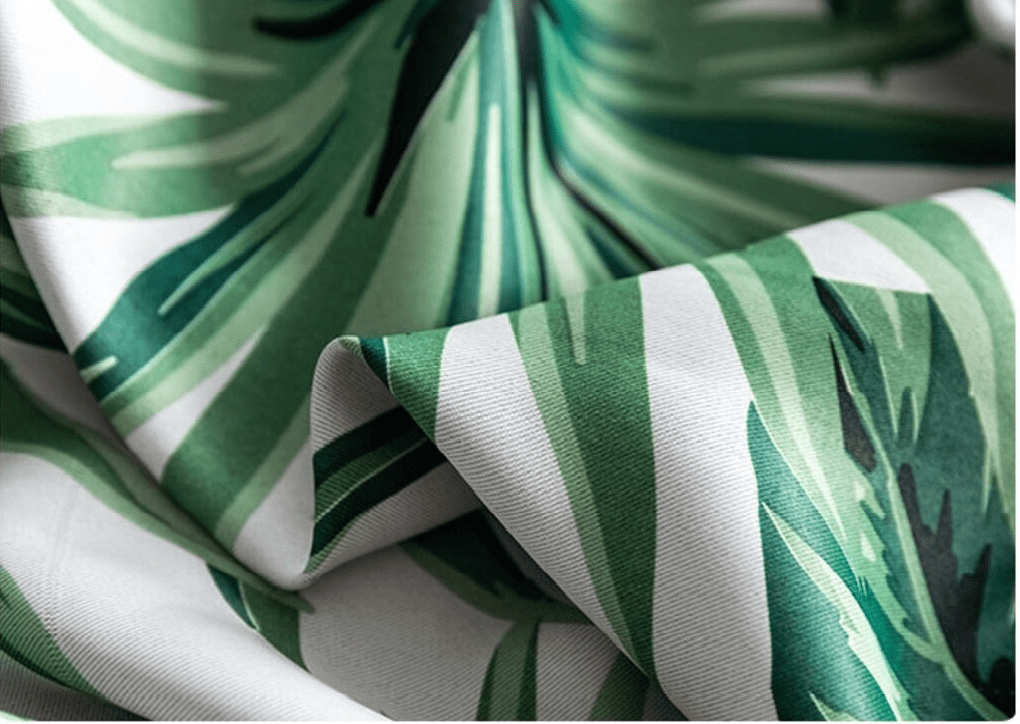 leaf-print-blackout-curtains,green-curtains