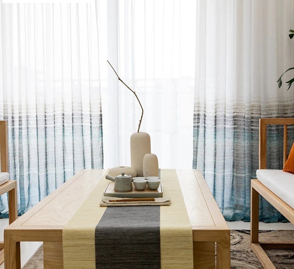 blue-and-white-curtains,voile-curtains
