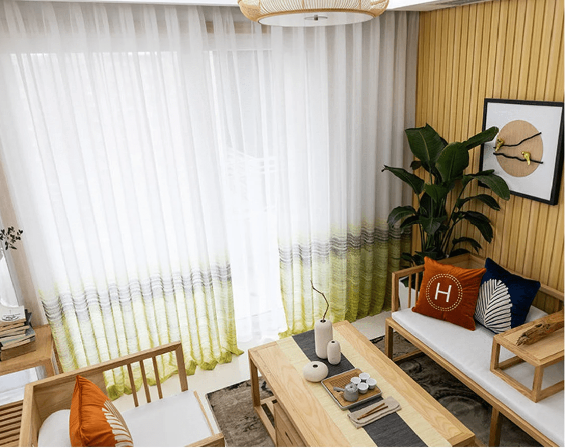 yellow-and-white-curtains,voile-curtains