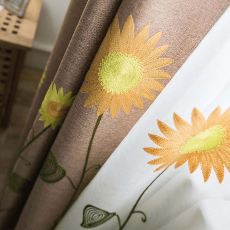best-sunflower-embroidery-curtains, blackout-curtains, edit-home