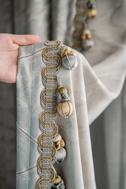 Luxury Blueish Grey Blackout Curtains | Edit Home - Image 7