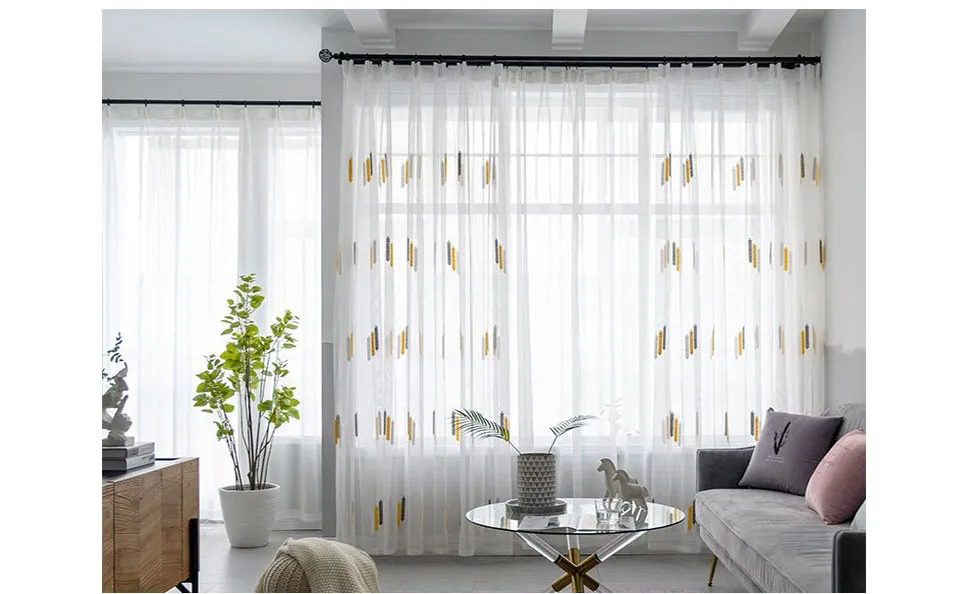 yellow-embroidered-curtains,voile-curtains-for-living-room,edit-home-curtains