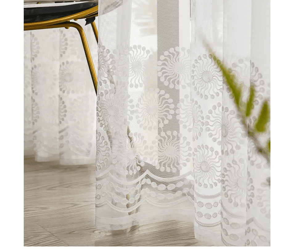 Fine Embroidered Floral Sheer Curtains | Edit Home