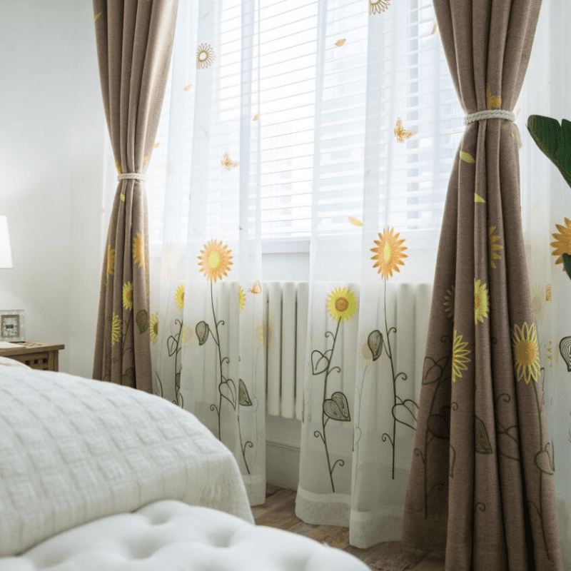 best-sunflower-embroidery-curtains, blackout-curtains, edit-home