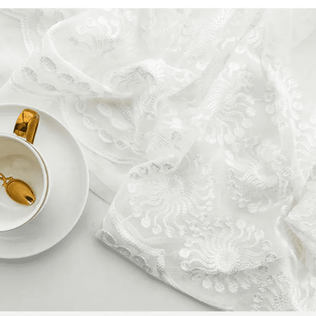 Fine Embroidered Floral Sheer Curtains | Edit Home - Image 9
