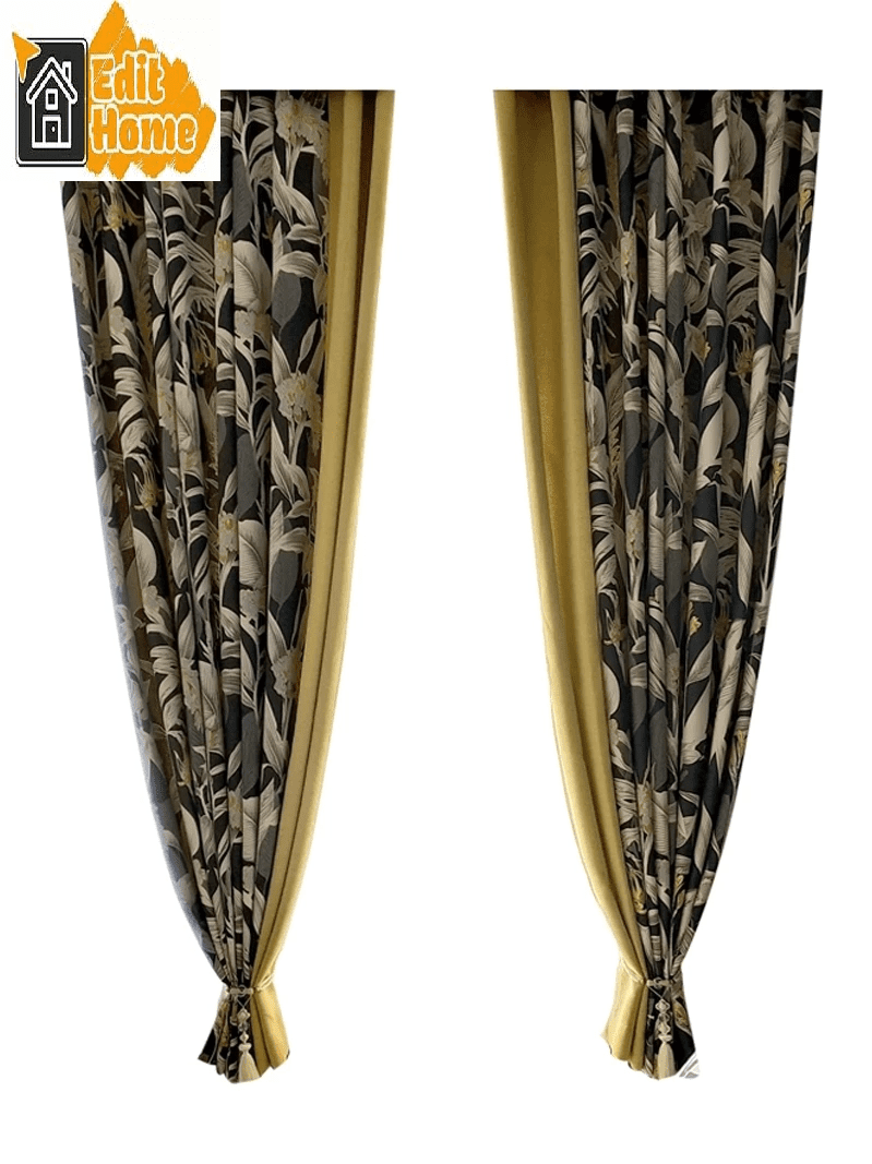 yellow-embroidered-curtains, blackout-curtains, edit-home-curtains
