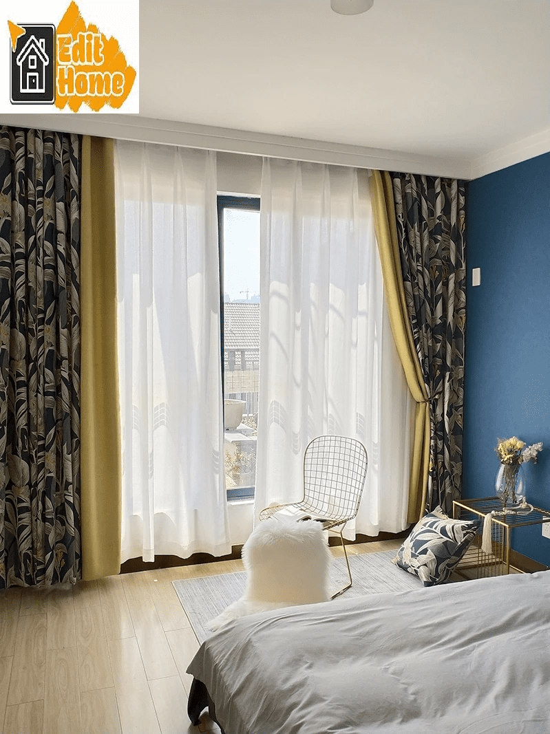 yellow-embroidered-curtains, blackout-curtains, edit-home-curtains