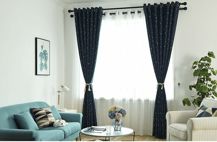 dark-blue-linen-blackout-curtains, blackout-curtains, edit-home-curtains