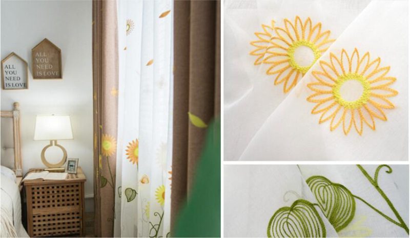 best-sunflower-embroidery-curtains, blackout-curtains, edit-home