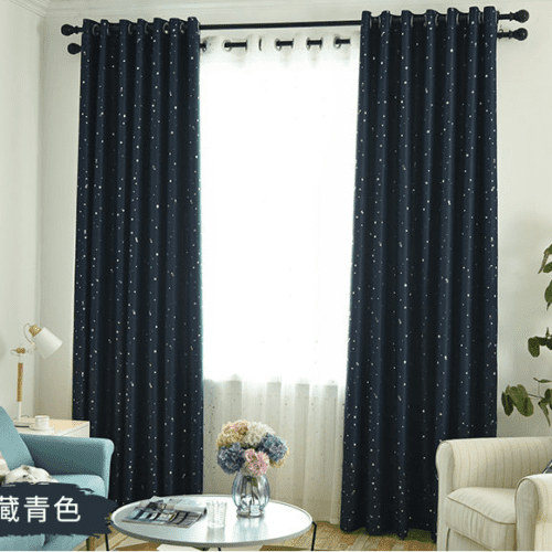 dark-blue-linen-blackout-curtains, blackout-curtains, edit-home-curtains