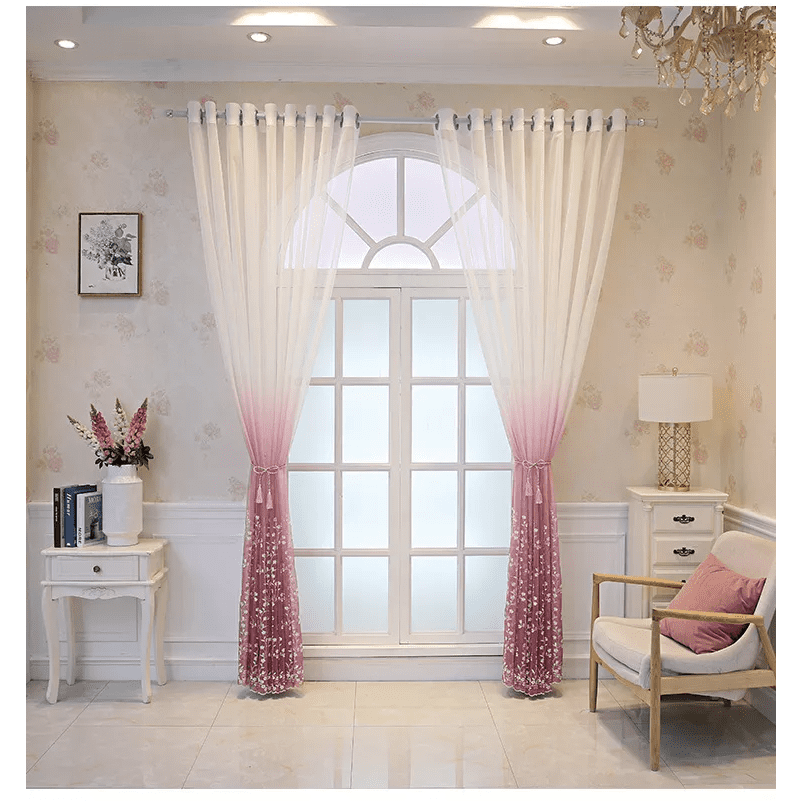 pink-embroidered-sheer-curtains, voile-curtains, edit-home-curtains