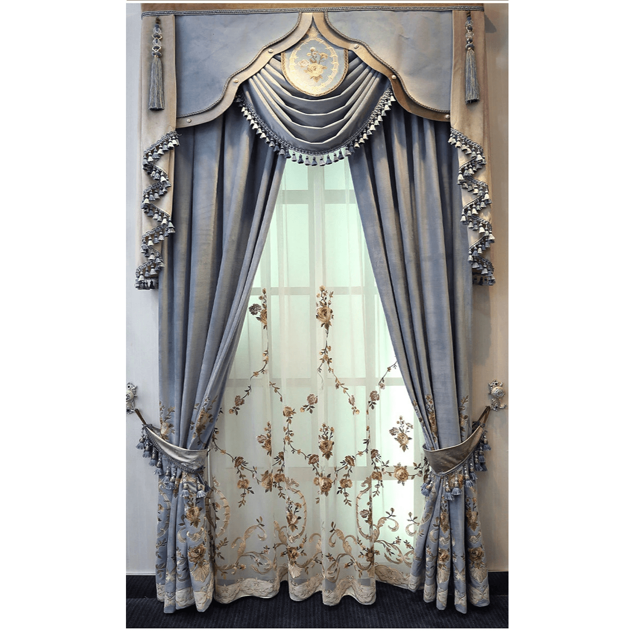 blue-embroidered-velvet-curtains, embroidered-curtains, edit-home
