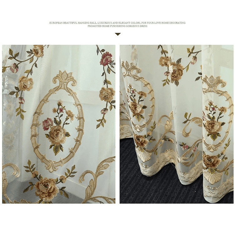 Luxury Green Embroidered Velvet Curtains | Edit Home - Image 19