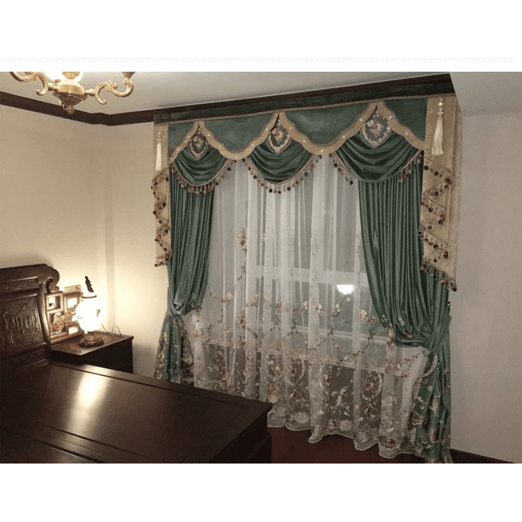 green-embroidered-velvet-curtains, embroidered-curtains, edit-home