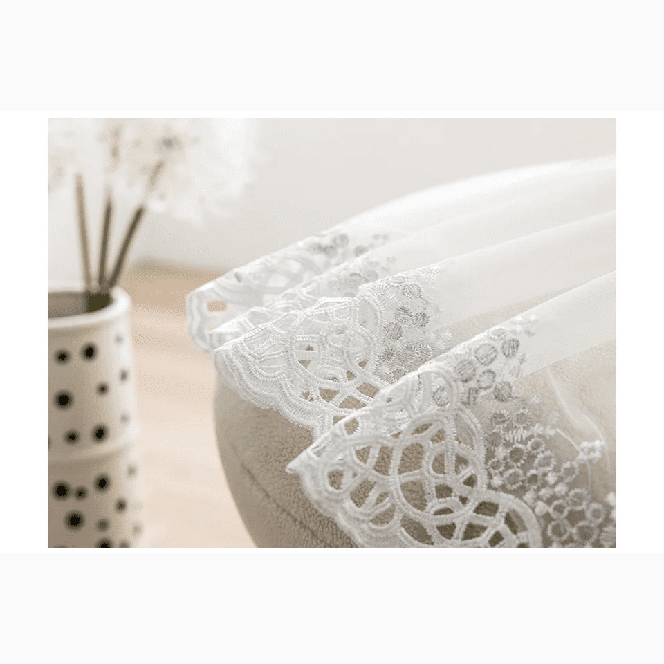 Beautiful White Embroidered Curtains by Edit Home - Image 14