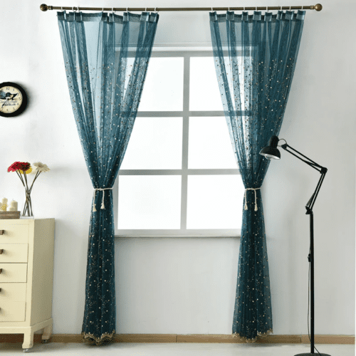 blue-voile-curtains, embroidered-curtains, luxury-curtains, edit-home-curtains