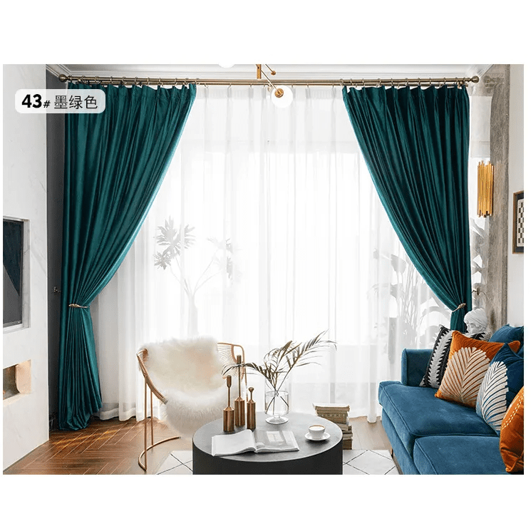 Exclusive Green Velvet Curtains | Blackout Curtains by Edit Home