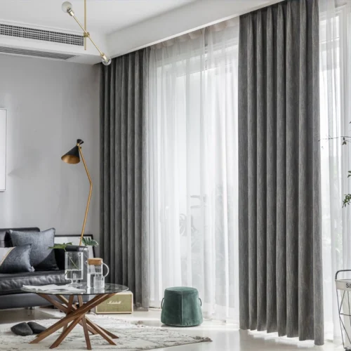 what color curtains go with gray walls