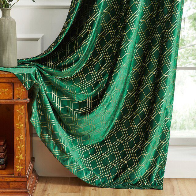 green-velvet-curtains, blackout-curtains, edit-home-curtains