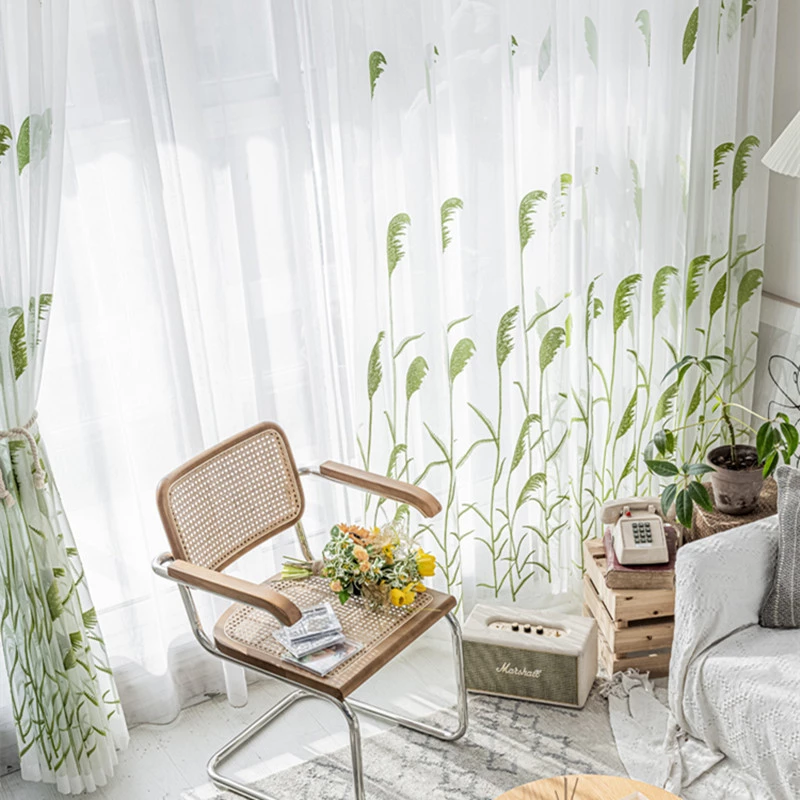 leaves-embroidered-curtains, voile-curtains, embroidered-curtains, edit-home-curtains