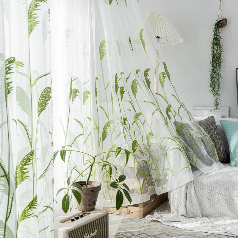 leaves-embroidered-curtains, voile-curtains, embroidered-curtains, edit-home-curtains