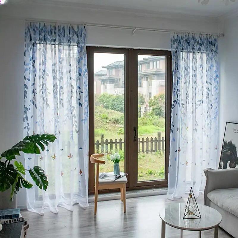 leaf-print-curtains, blue-curtains, sheer-curtains--edit-home, curtains