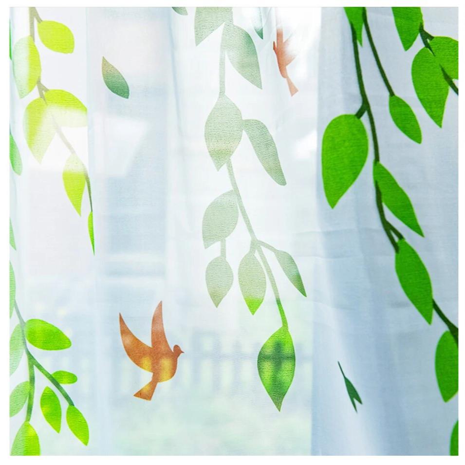 leaf-print-curtains, voile-curtains, edit-home-curtains, green-curtains